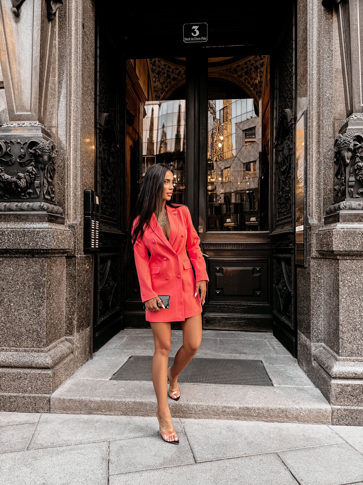 O La Voga Roso zakó/ruha korall - Image 3