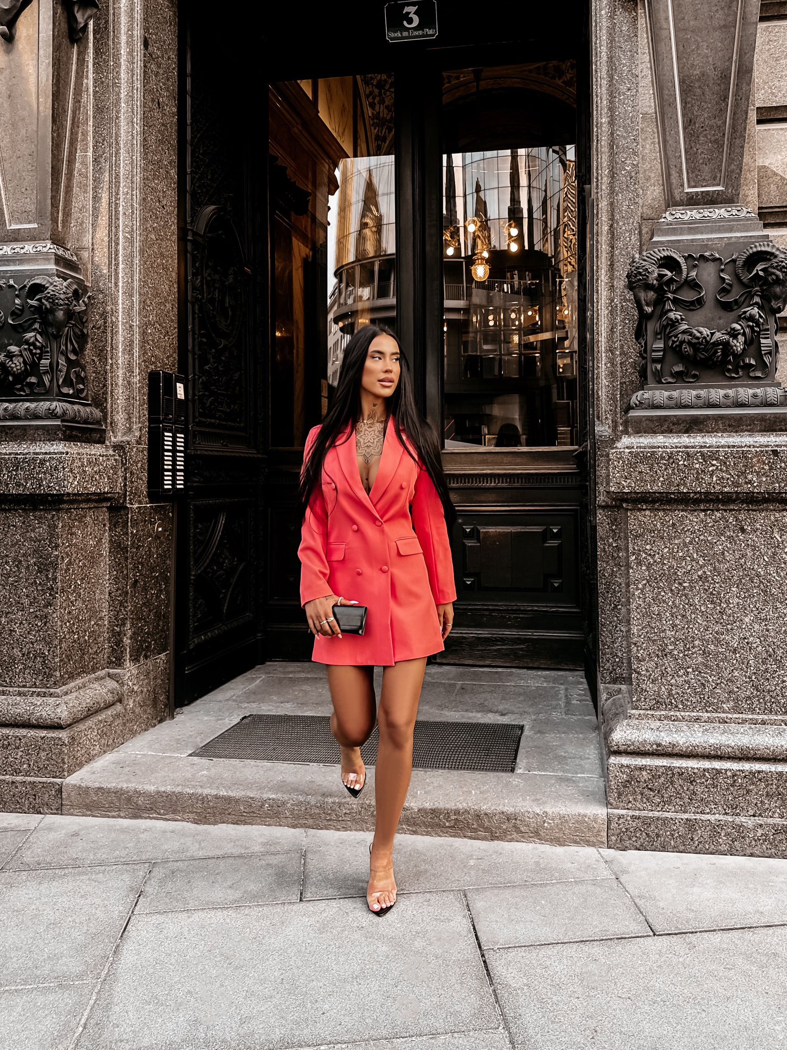 O La Voga Roso zakó/ruha korall - Image 2