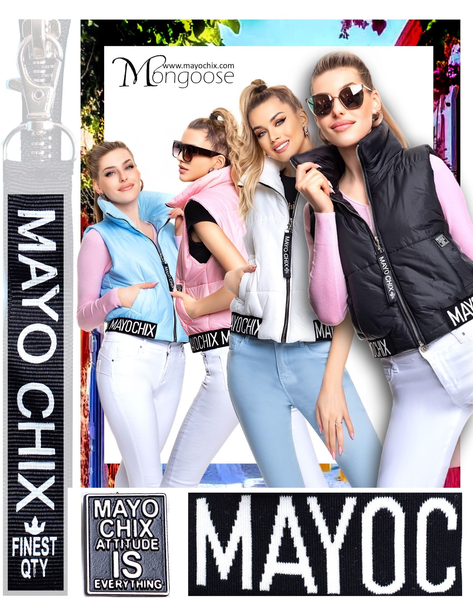 Mayo Chix Mongoose mellény rózsaszín