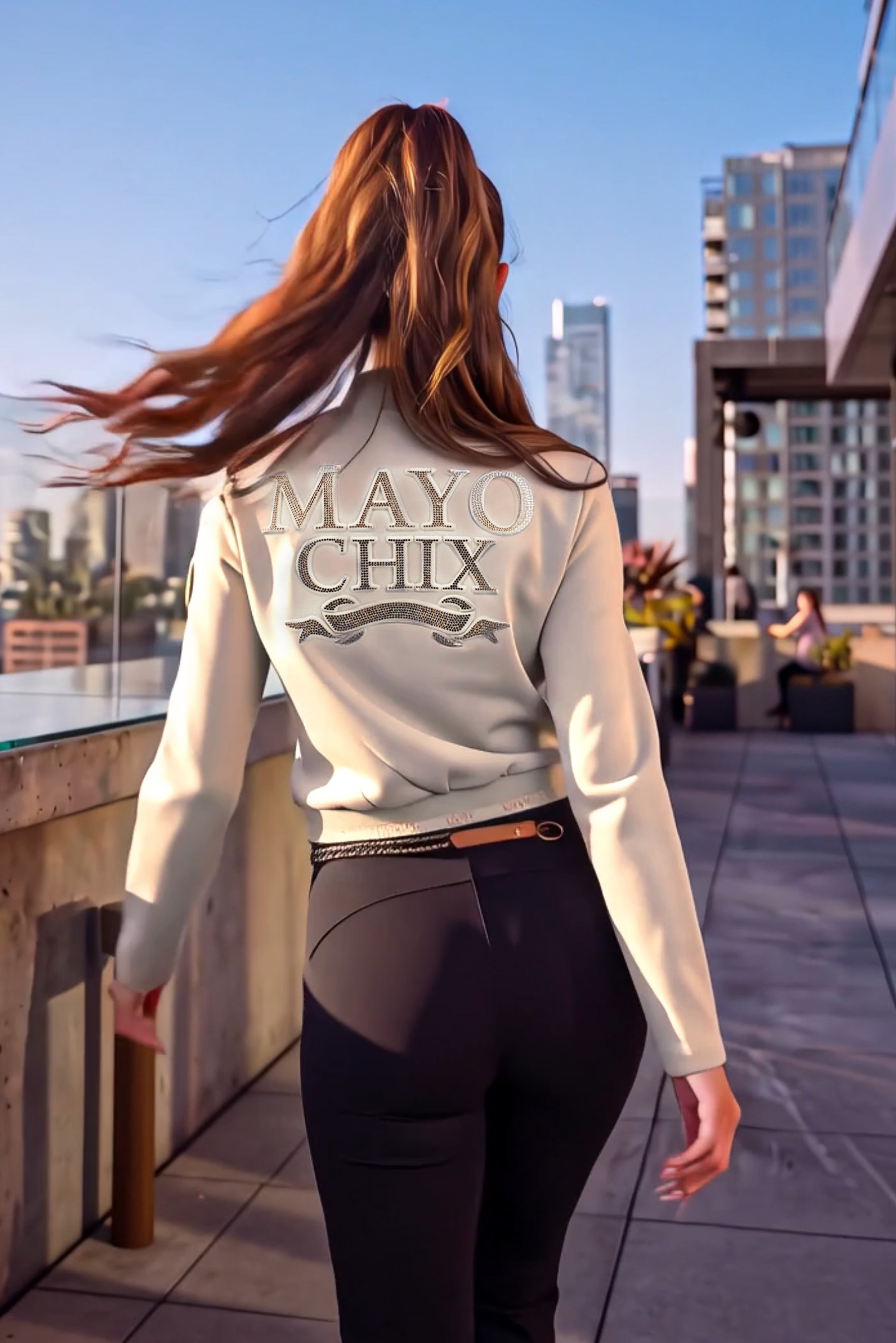 Mayo Chix Glensy blézer ecrü